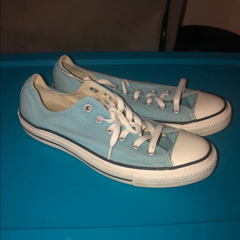 Light Blue Converse Shoes W 10